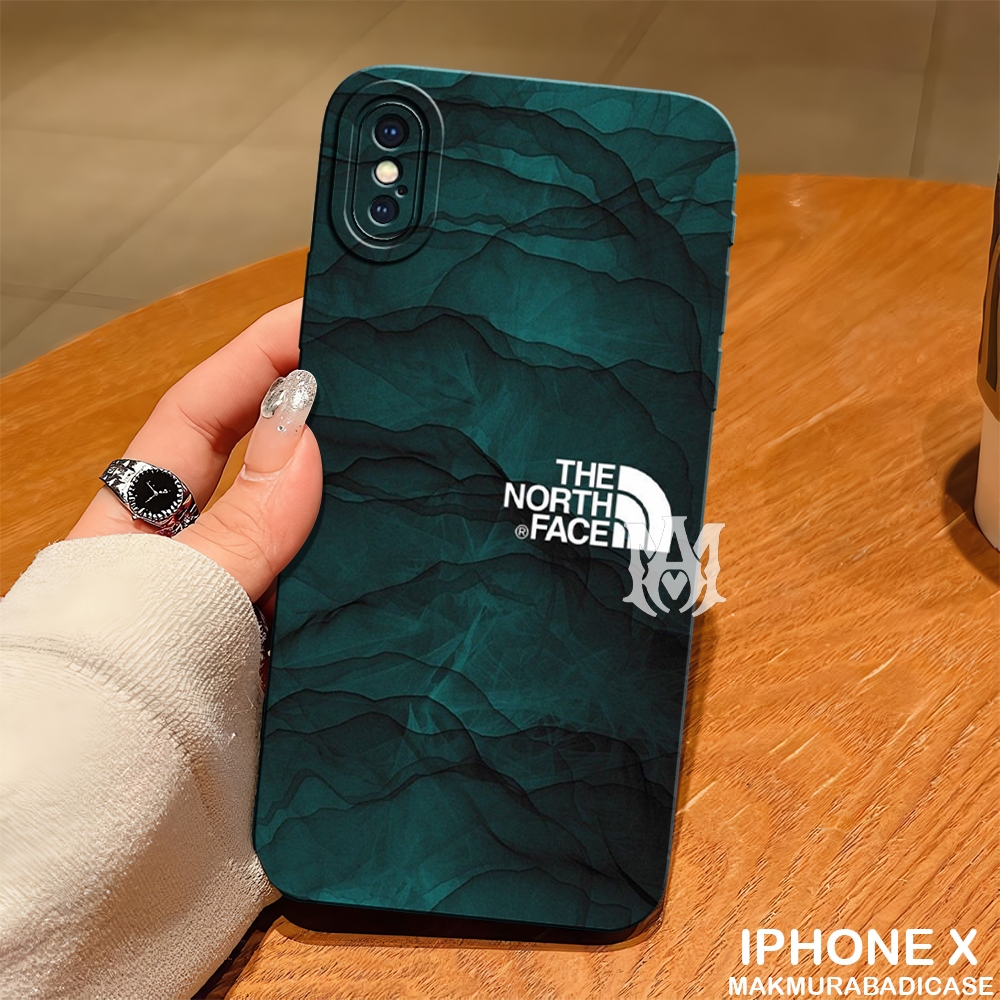 Case Compatible Iphone X - XR - XS - Motif The North Face Aesthetic - Cassing Handphone - Aksesoris 