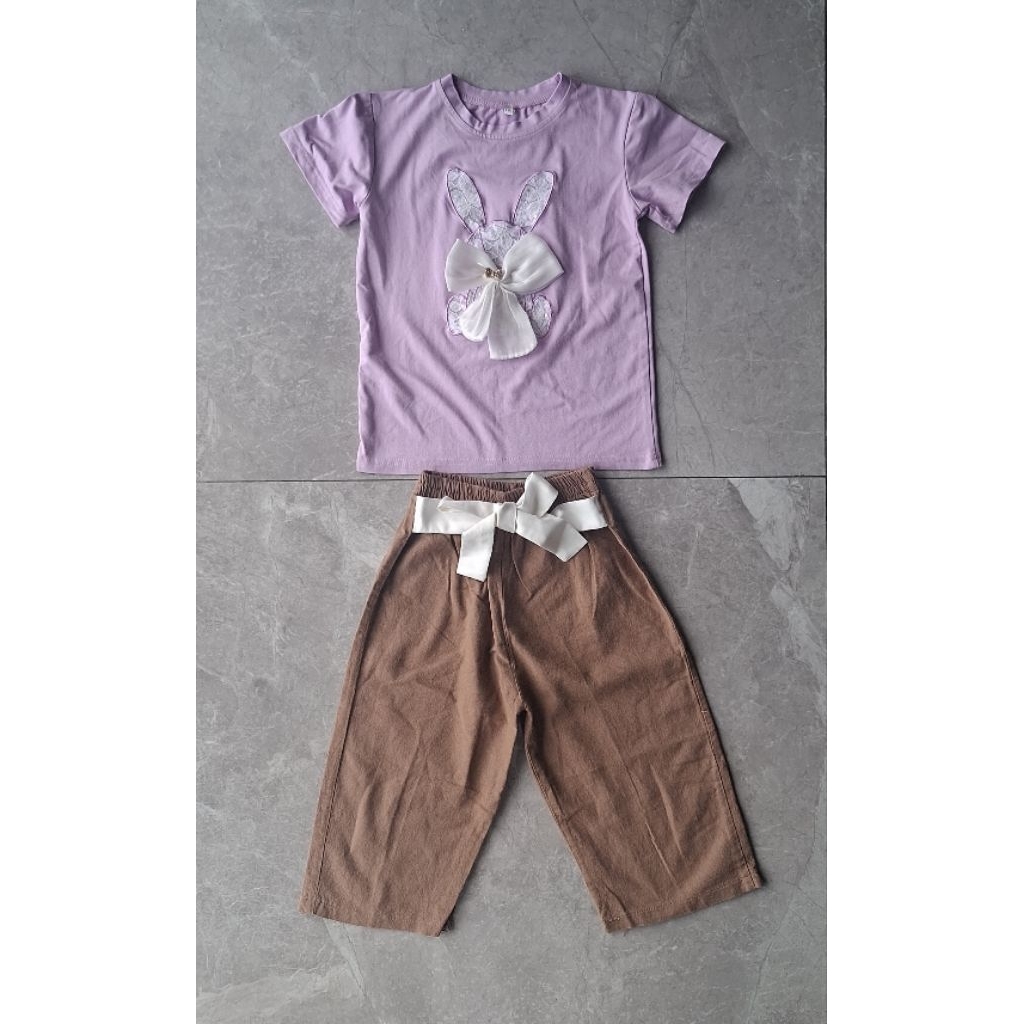PRELOVED setelan baju anak cewek usia 6-7thn