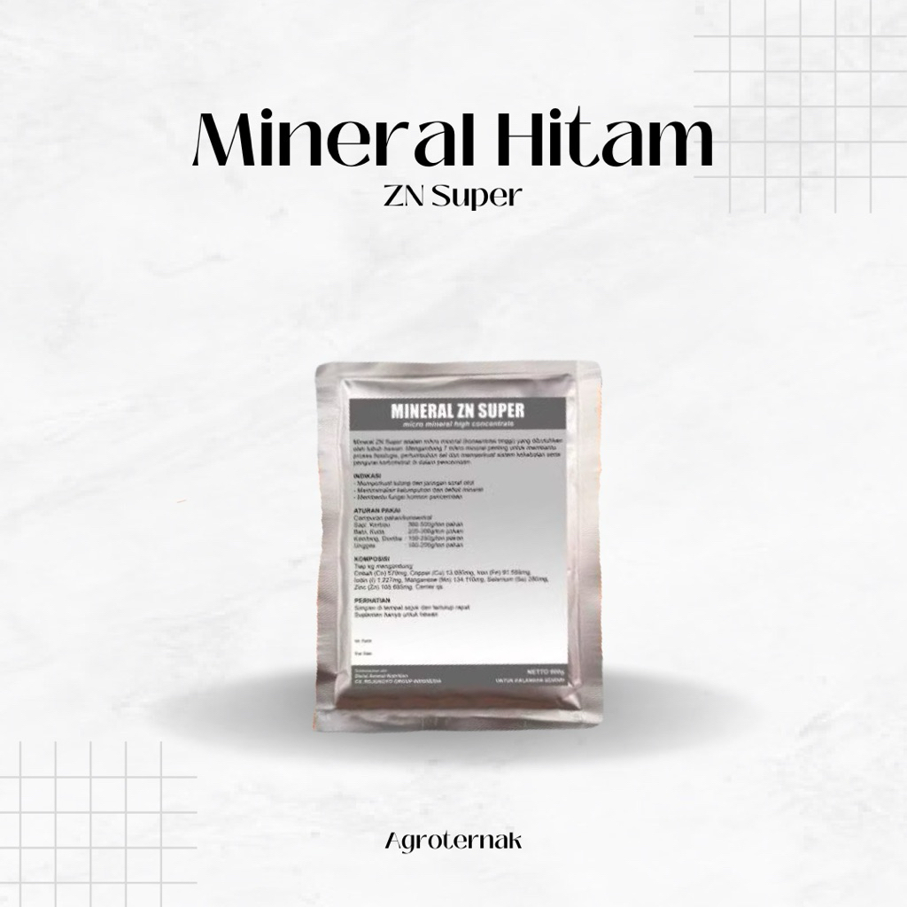 Mineral ZN Super Micro Mineral Hitam Konsentrasi Tinggi Hewan