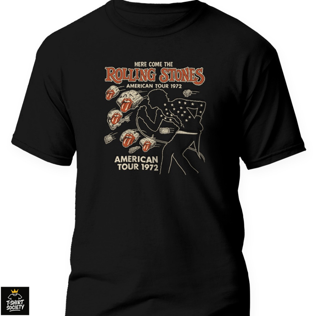Kaos Rolling Stones | Kaos Rolling Stones Bahan Katun Combed 24s | Kaos Band Rolling Stones American