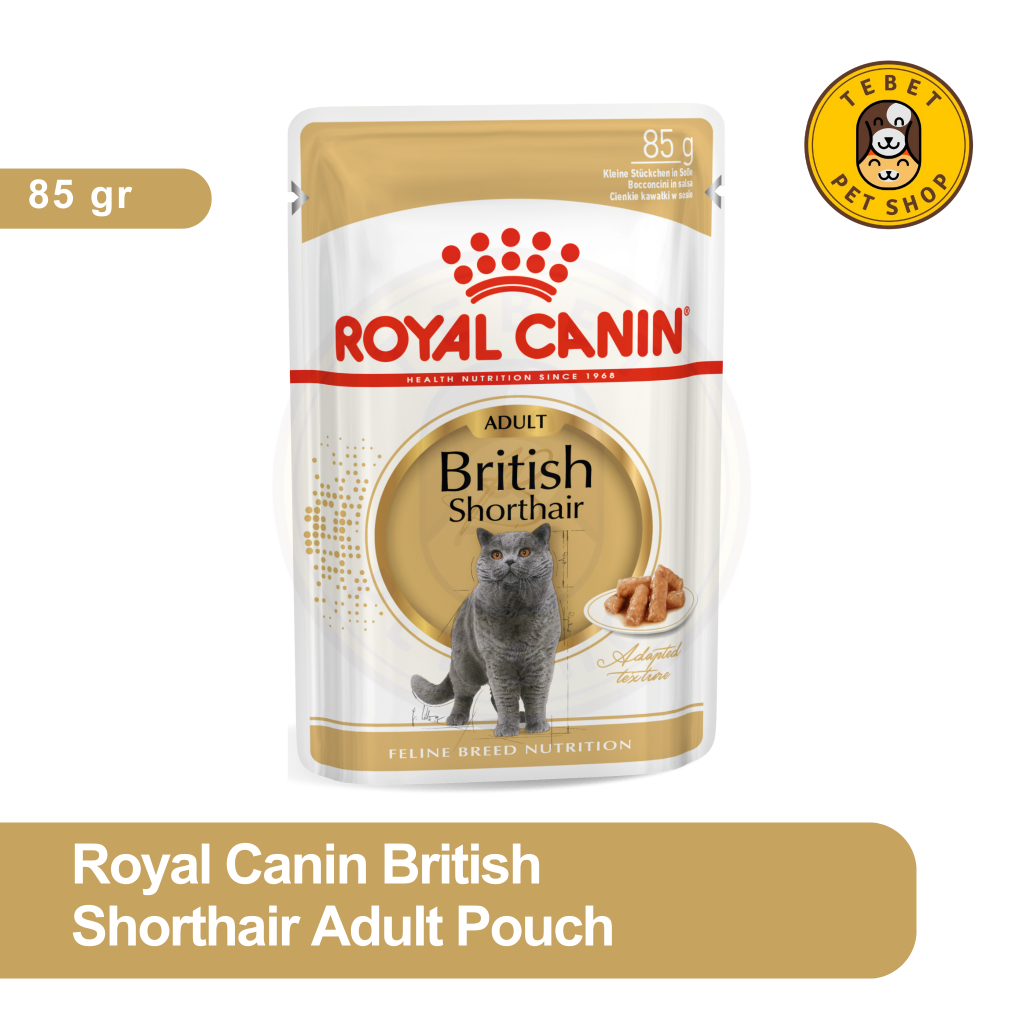 ROYAL CANIN ADULT BRITISH POUCH 85GR MAKANAN BASAH KUCING BRITISH SHORTHAIR ORIGINAL