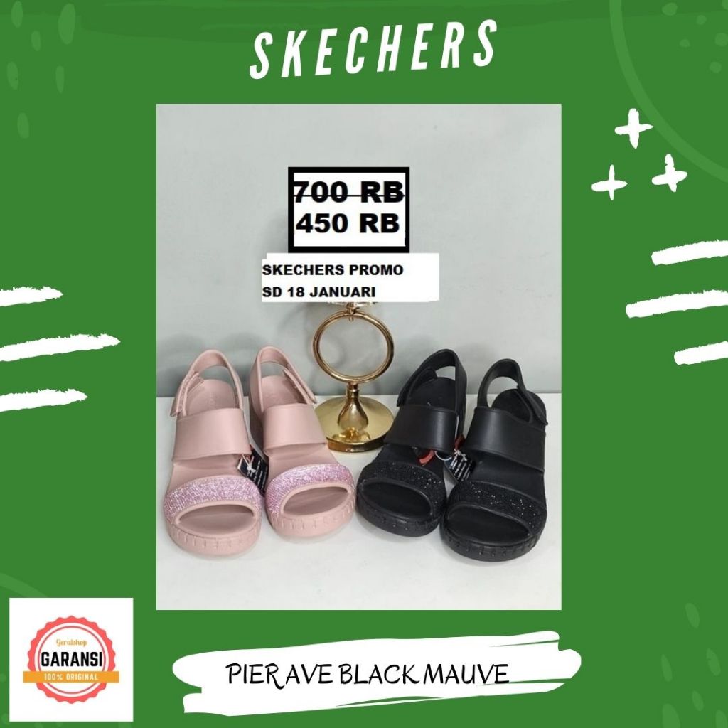 Sandal wanita Skechers PIER AVE wedges sale original 100%