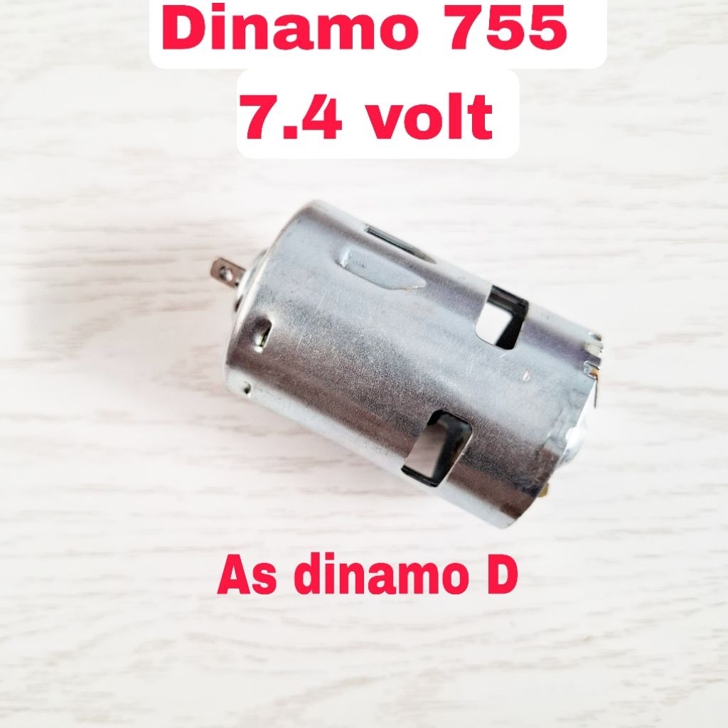 Dinamo dc 755 shaft D  7.4 volt