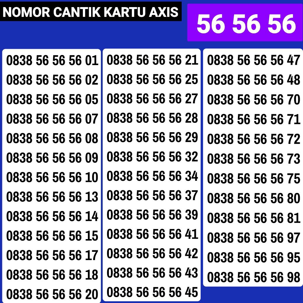 Kartu perdana axis cantik nomor cantik axis ABABAB