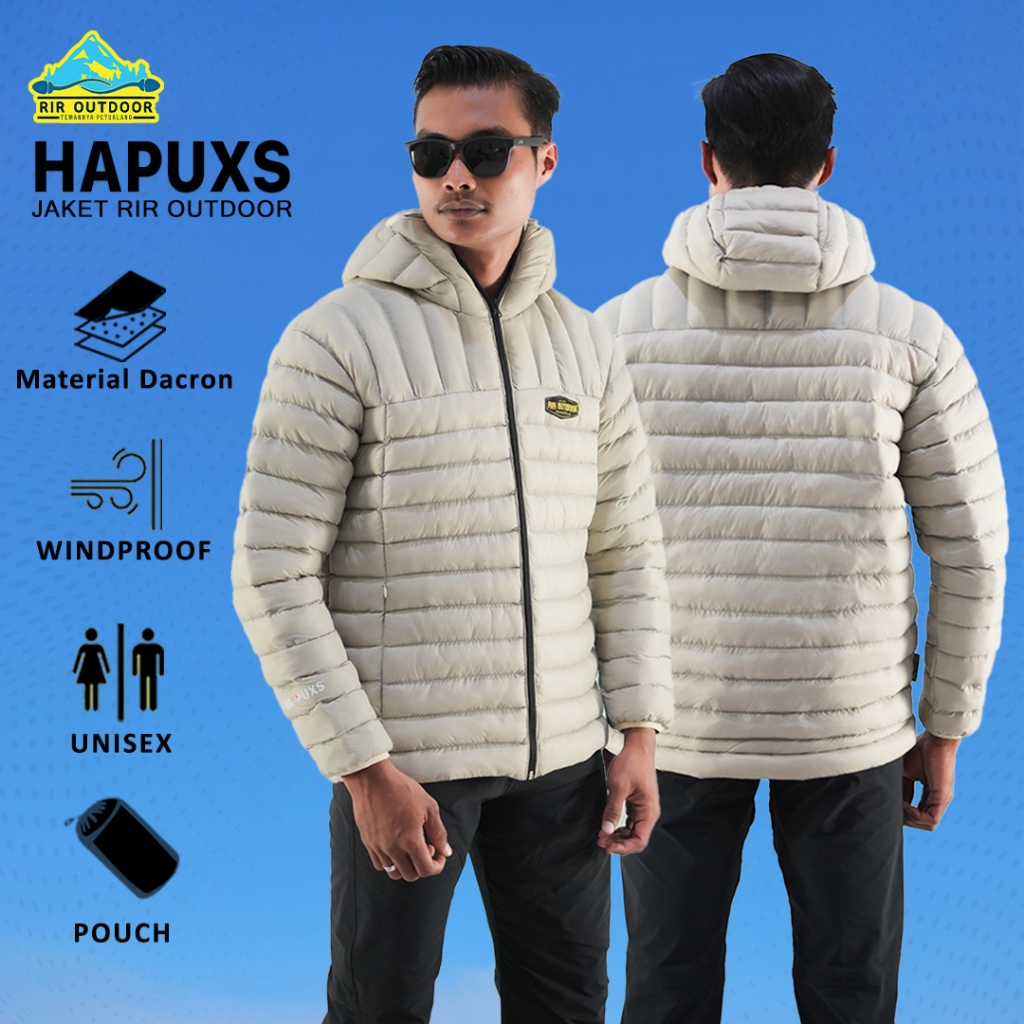 JAKET GUNUNG INNER DACRON GELEMBUNG RIR HAPUXS JAKET HOODIE PRIA WANITA CAMPING HIKING OUTDOOR