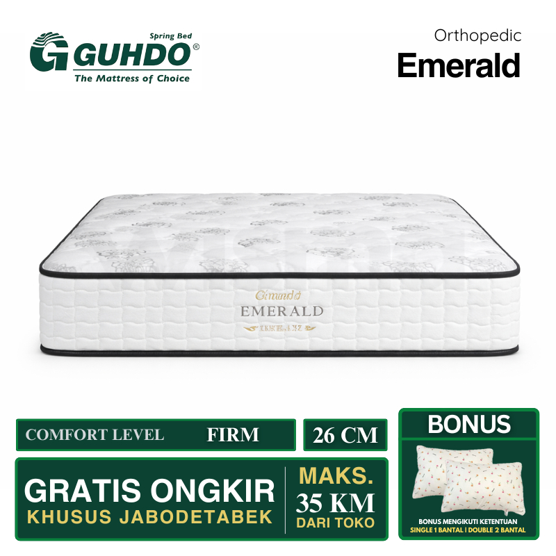 Kasur Springbed Guhdo Emerald Dream Firm Spinal Spring Orthopedic Tulang Belakang Punggung 90x200 10