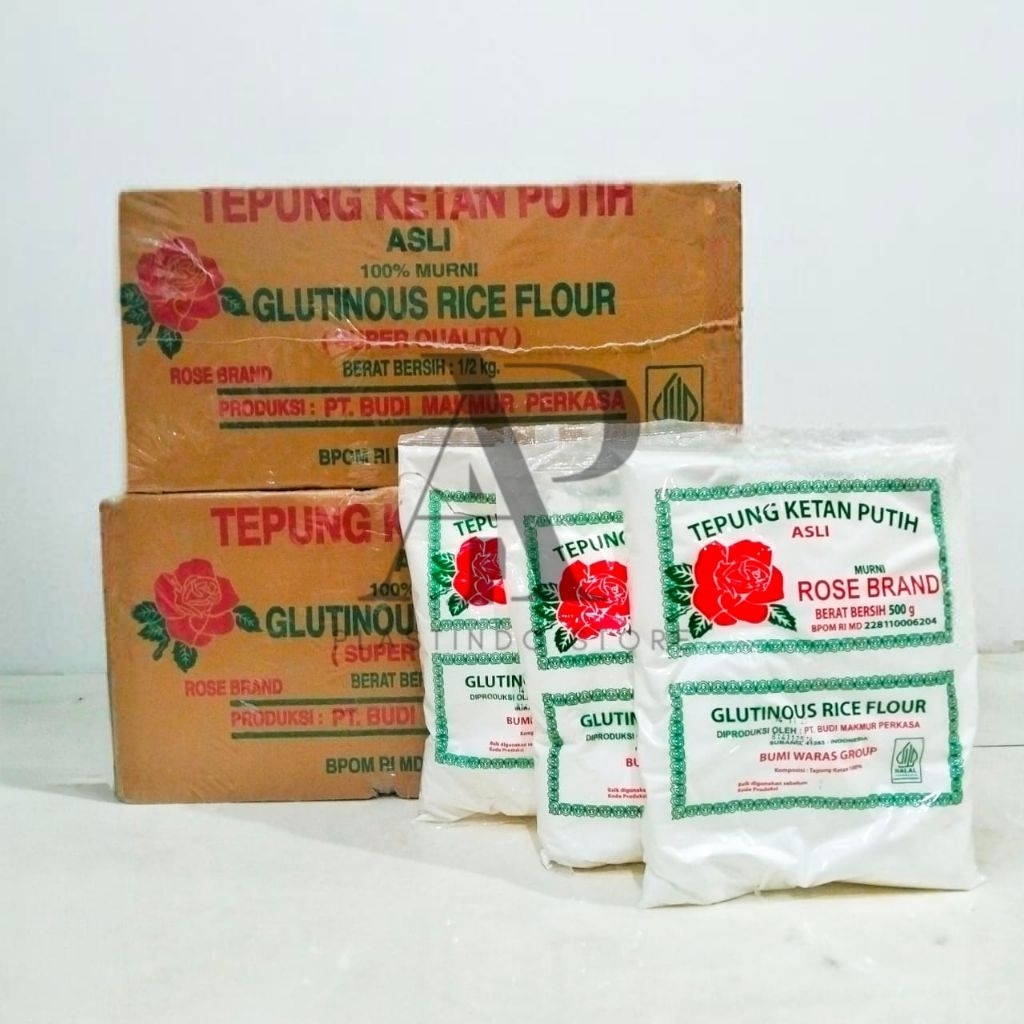 Tepung Ketan Putih Rose Brand 500gr ( Dus 20 Pcs ) [ Original ]