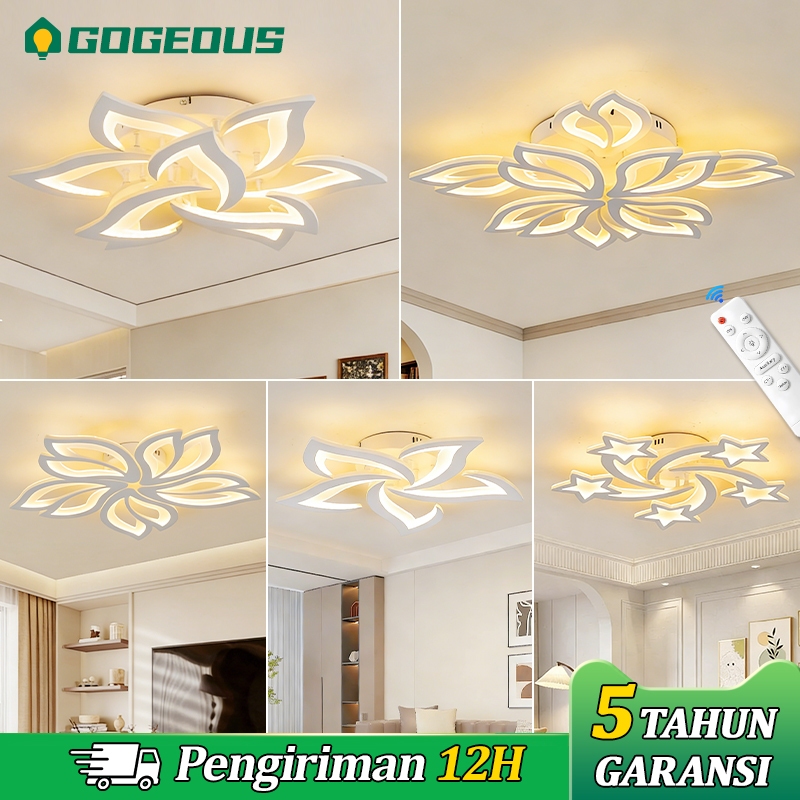 (COD) Lampu Plafon Ruang Tamu Minimalis 3 Warna LED Kamar Tidur Rumah Remote Lampu Hias Plafon