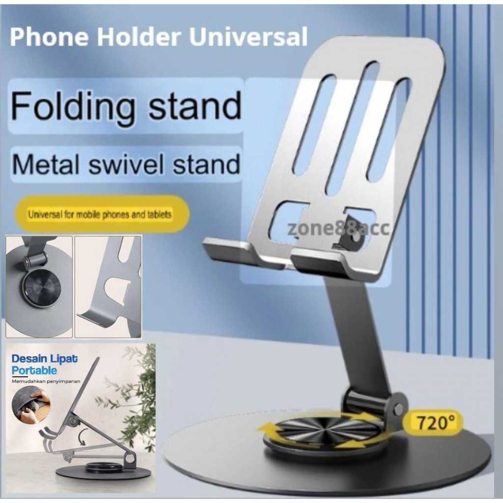 Stand Holder HP Metal Rotasi 360  phone holder meja / holder hp meja  holder hp lucu  holder hp  pho