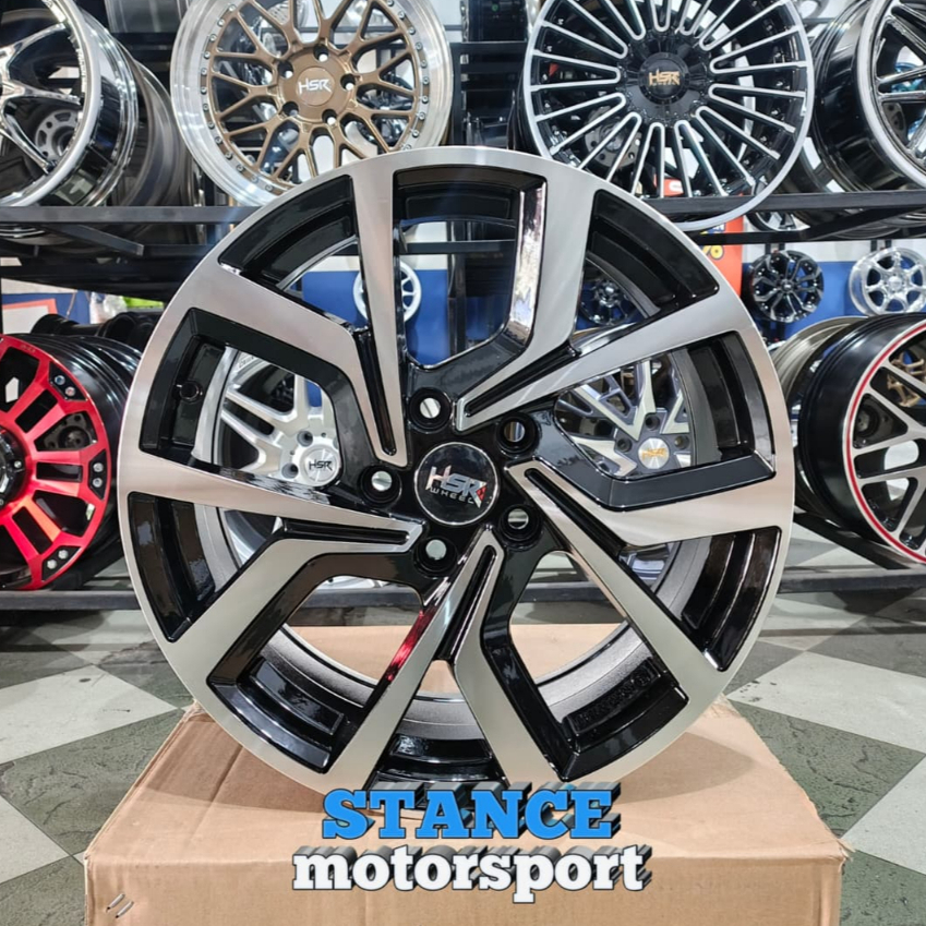 HSR Wender Velg Mobil Ring 17 Black Polish untuk mercy brv innova civic fd dll
