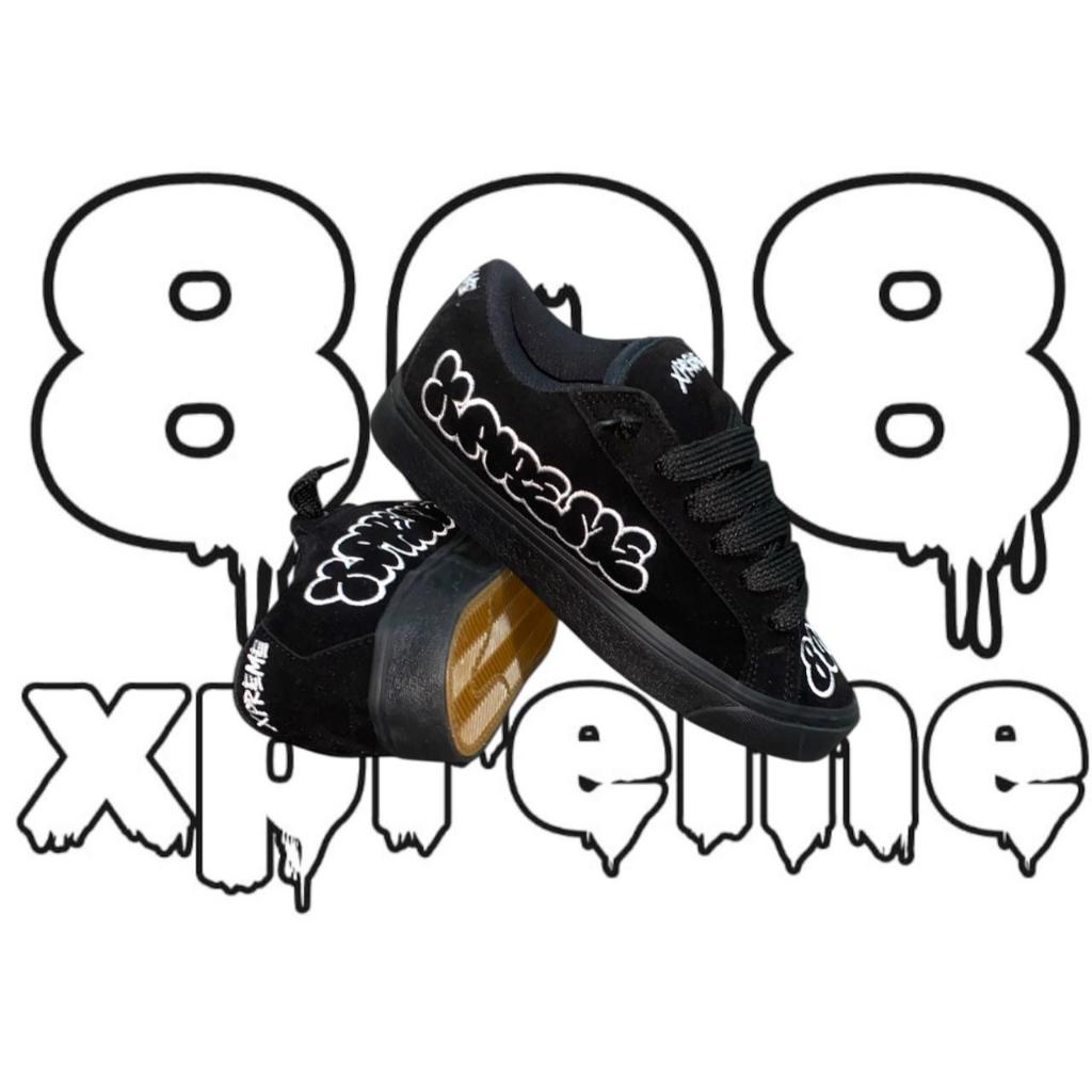 XPREME - GRAFITI - TANTROEM808 - Sepatu Sneakers Pria Wanita Casual Hitam Grafiti
