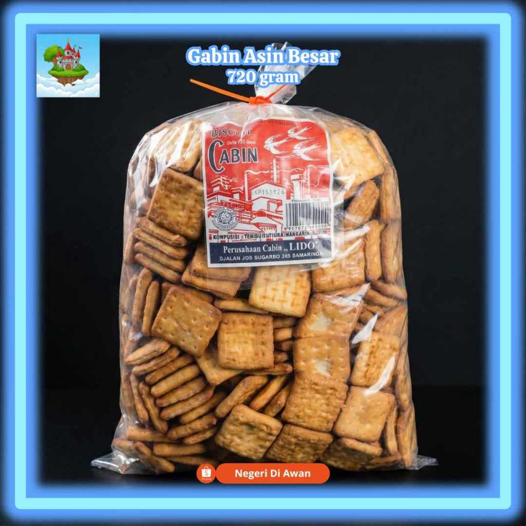 Biskuit Gabin Asin LIDO Samarinda Kemasan Besar 720gr - Khas Kalimantan