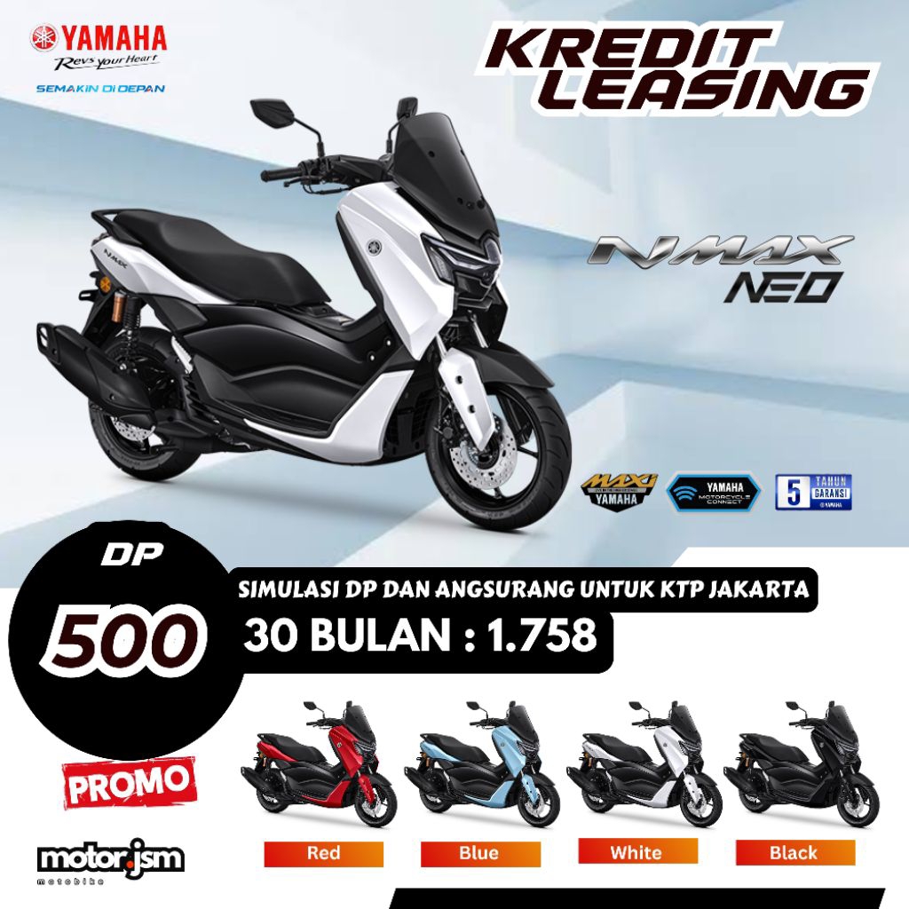 Dp Motor Yamaha NMax Neo Kredit Leasing Jakarta Depok Tangerang Bekasi
