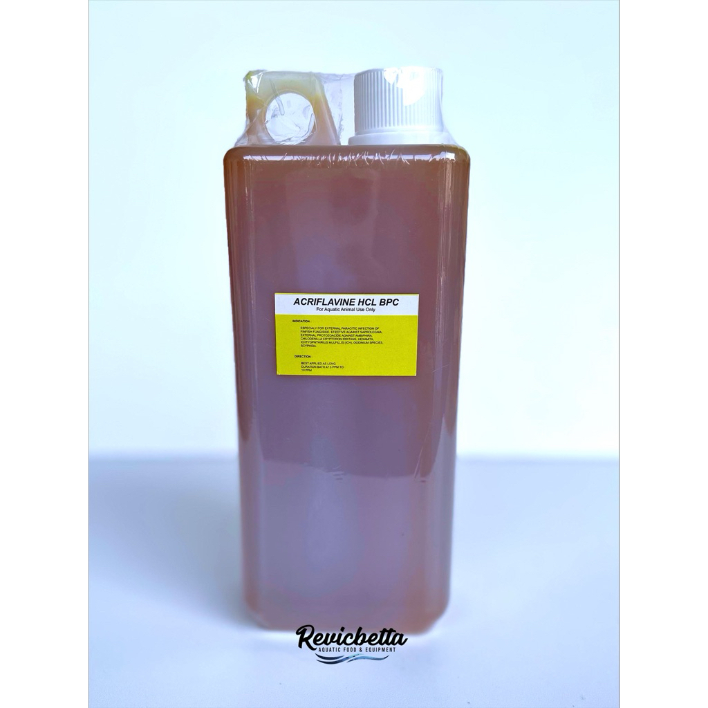 Acriflavine Plus 1 Liter Original 100% Pekat Obat Ikan Hias Ikan Ternak Lele Nila Gurame Obat Karant