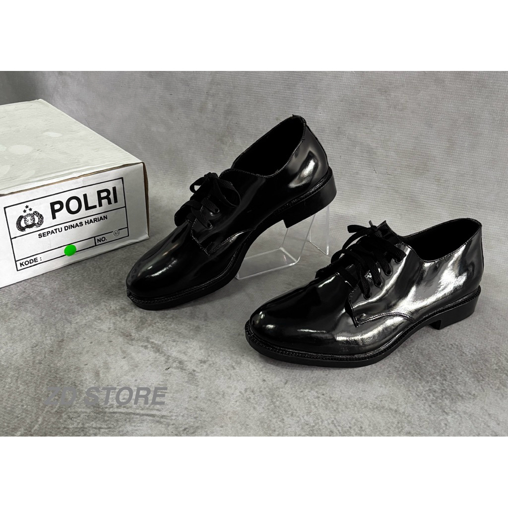 Sepatu PDH POLRI Kilat Pendek/Sepatu PDH Pantopel/Sepatu PDH Laki