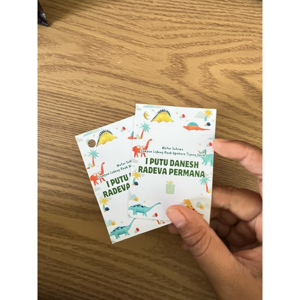 Tag hampers, hang tag untuk ulang tahun anak, acara tasyakuran, bingkisan