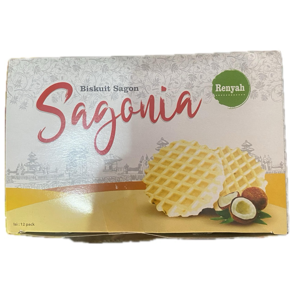 BISKUIT SAGON SAGONIA 45 GRAM 12 PCS PER BOX