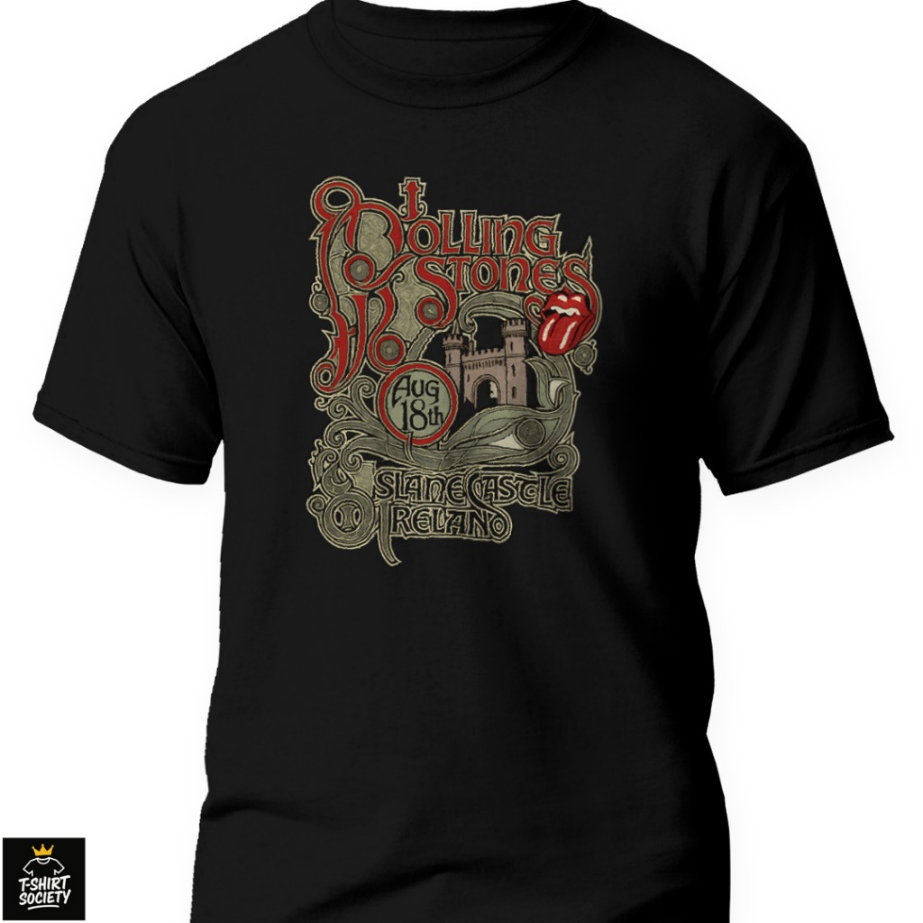 Kaos Rolling Stones | Kaos Rolling Stones Bahan Katun Combed 24s | Kaos Band Rolling Stones Slane Ca