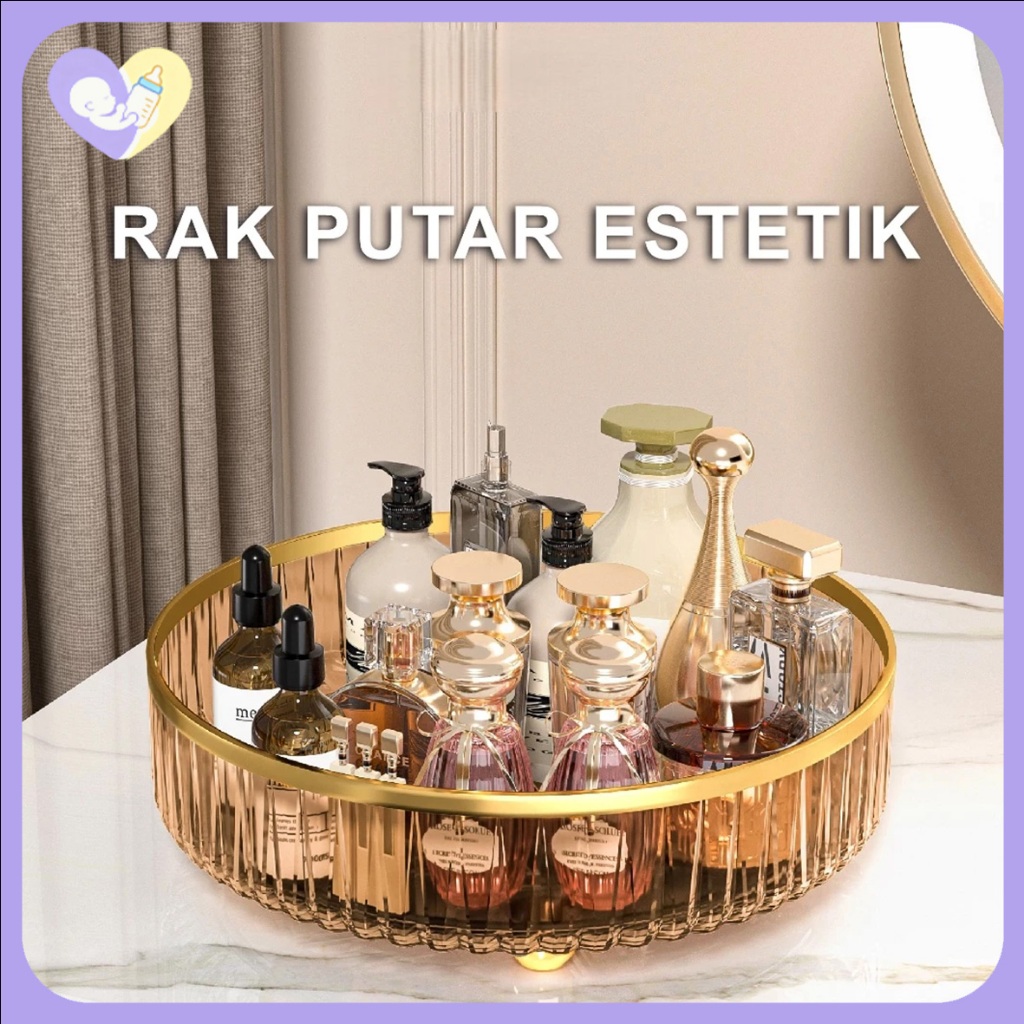 Rak Kosmetik aesthetic tempat make up aesthetic tray aesthetic rak skincare aesthetic rak bumbu este