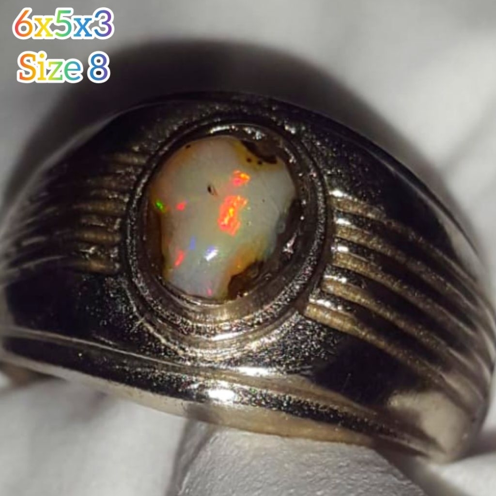 Cincin Batu Kalimaya Banten Natural Jarong Bahan Mineral Opal