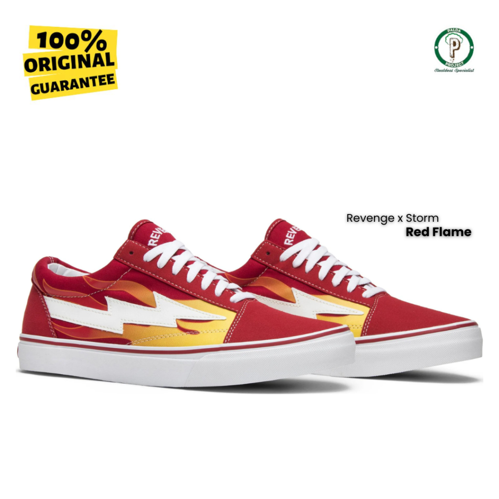 Sneakers Shoes Revenge x Storm Red Flame - 100% Authentic