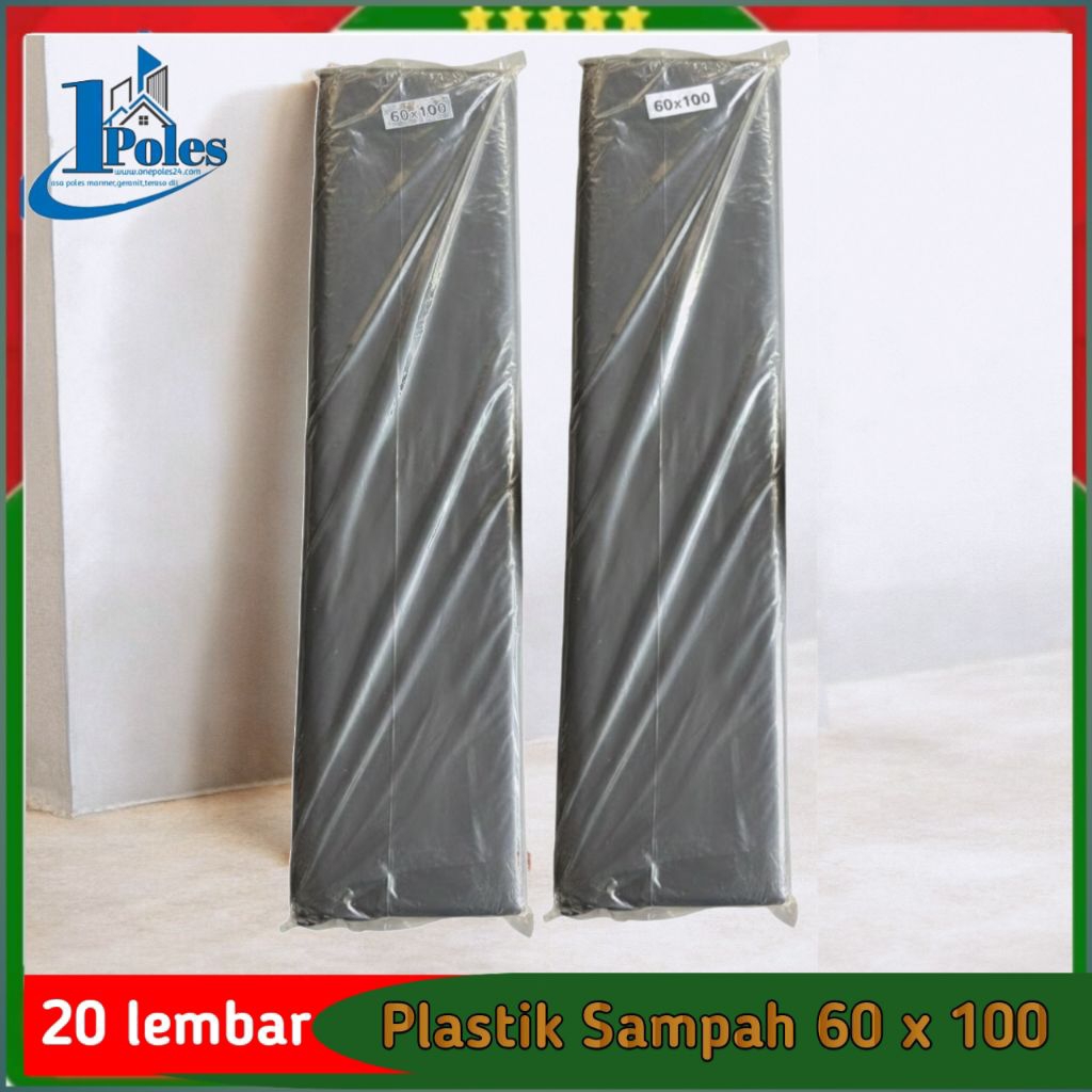 plastik sampah ukuran 60 x 100 tebal (isi 20 lembar)