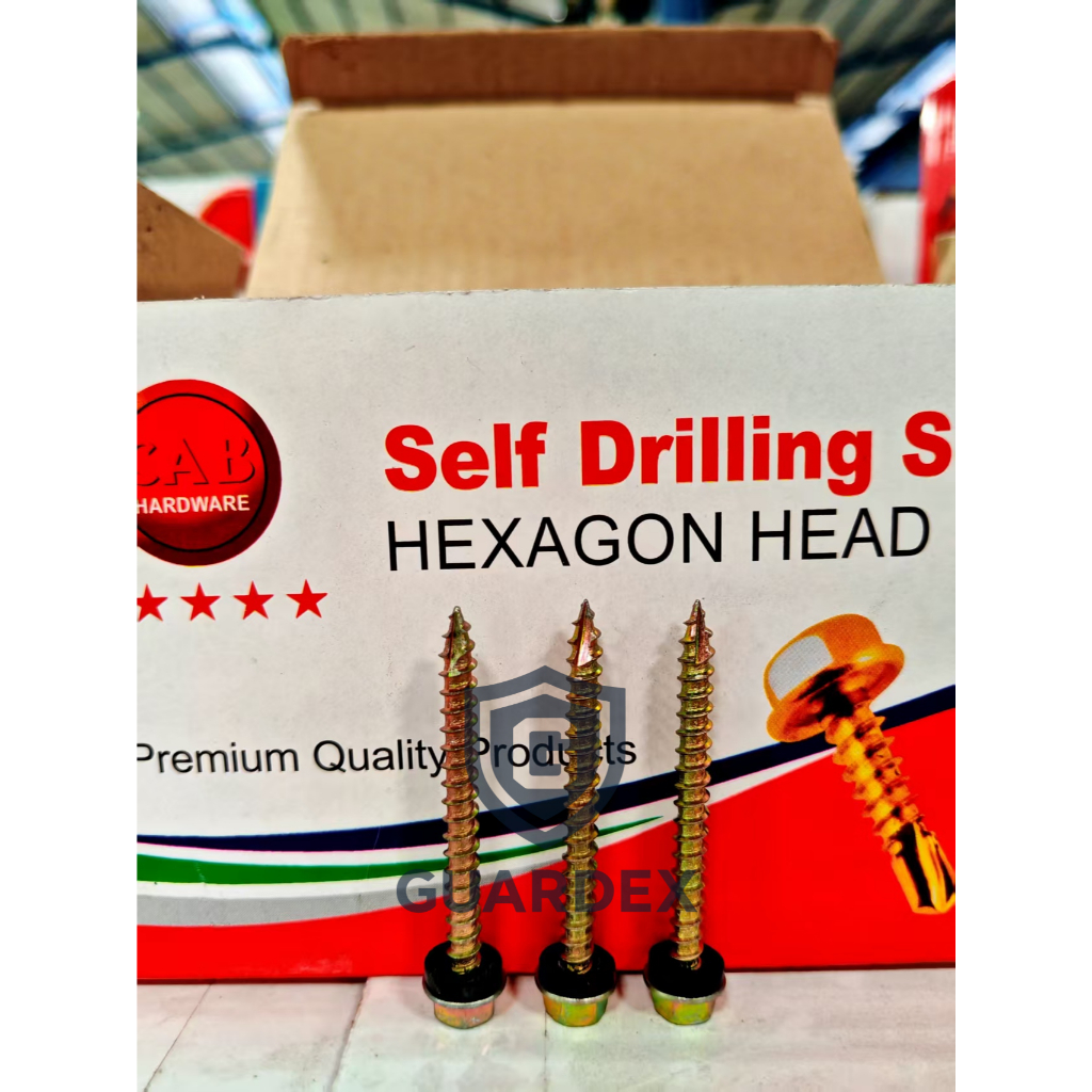 CAB Sekrup Bor Drilling Kayu 12x50mm Baja – Self Drilling Screw (350 Pcs / Box)