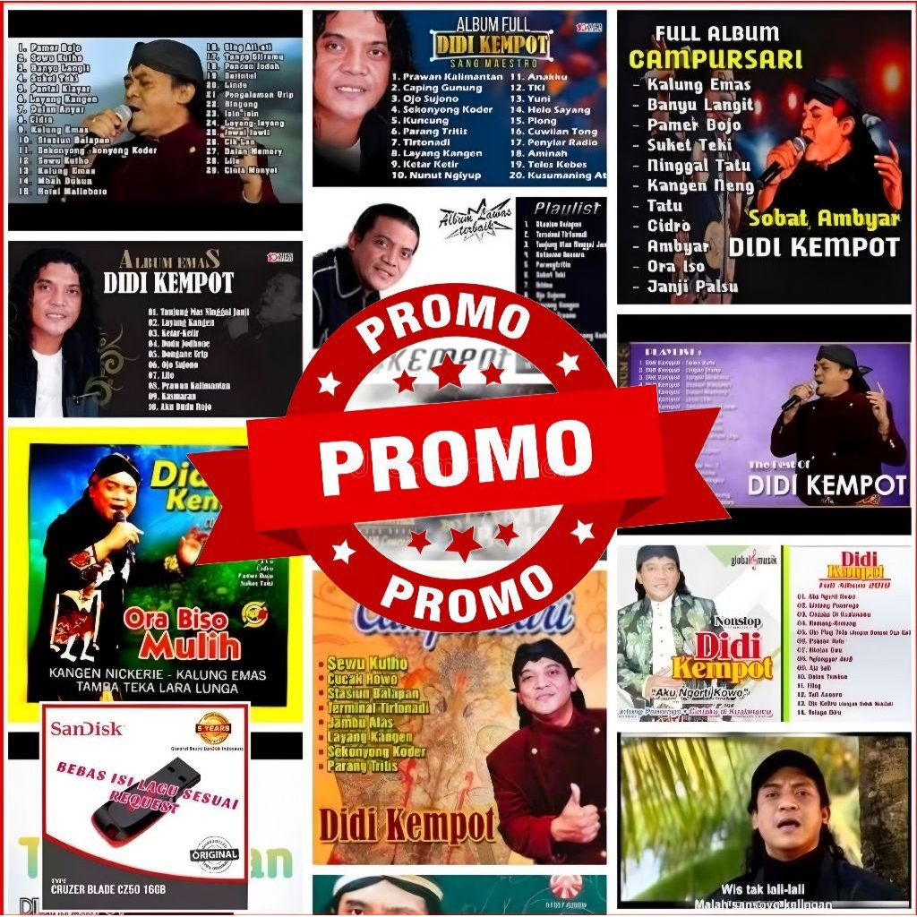 USB MOBIL MUSIK MP3 LAGU JAWA CAMPURSARI DIDI KEMPOT TERPOPULER-BISA DI DVD PLAYER DAN SPEAKER SALON