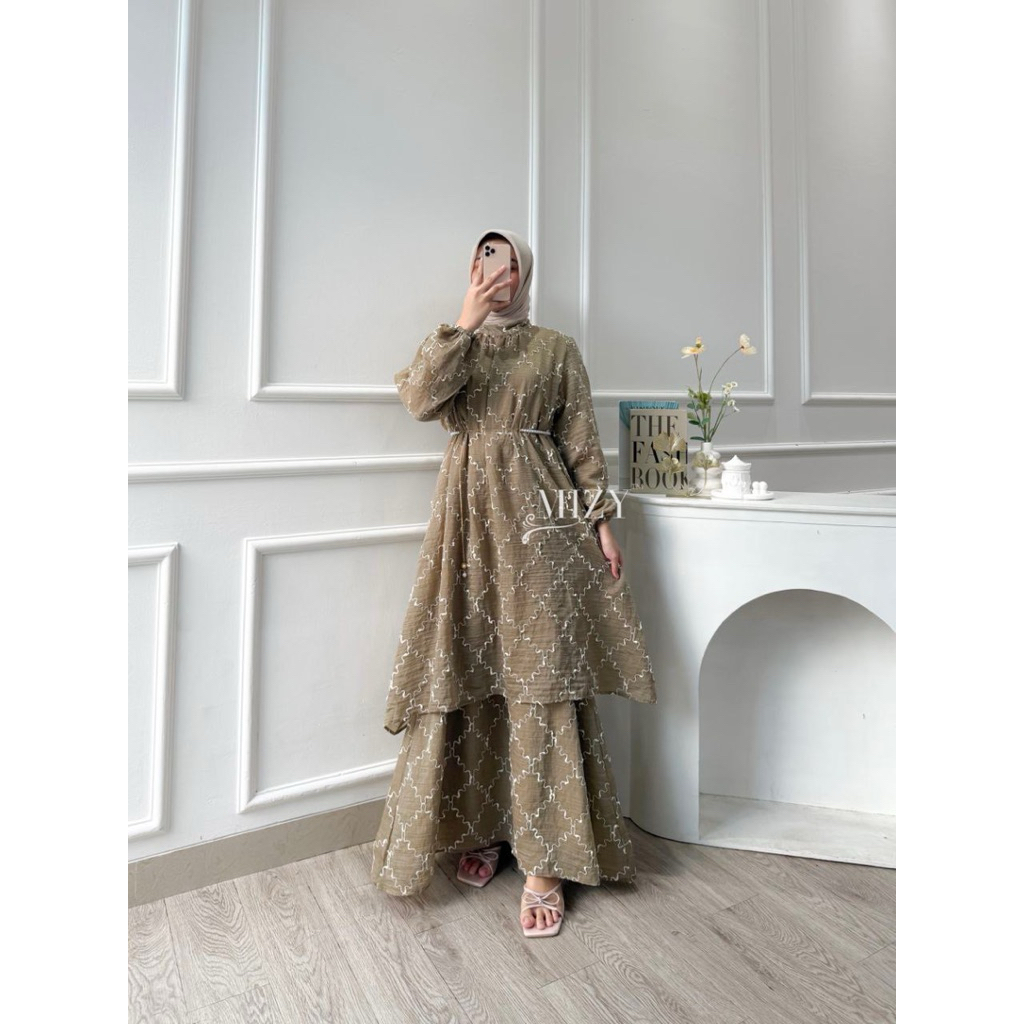 AFUA BELIVIA  VELICIA MAXI Trend pakaian terbaru long dress muslim pesta kondangan baju gamis klok A