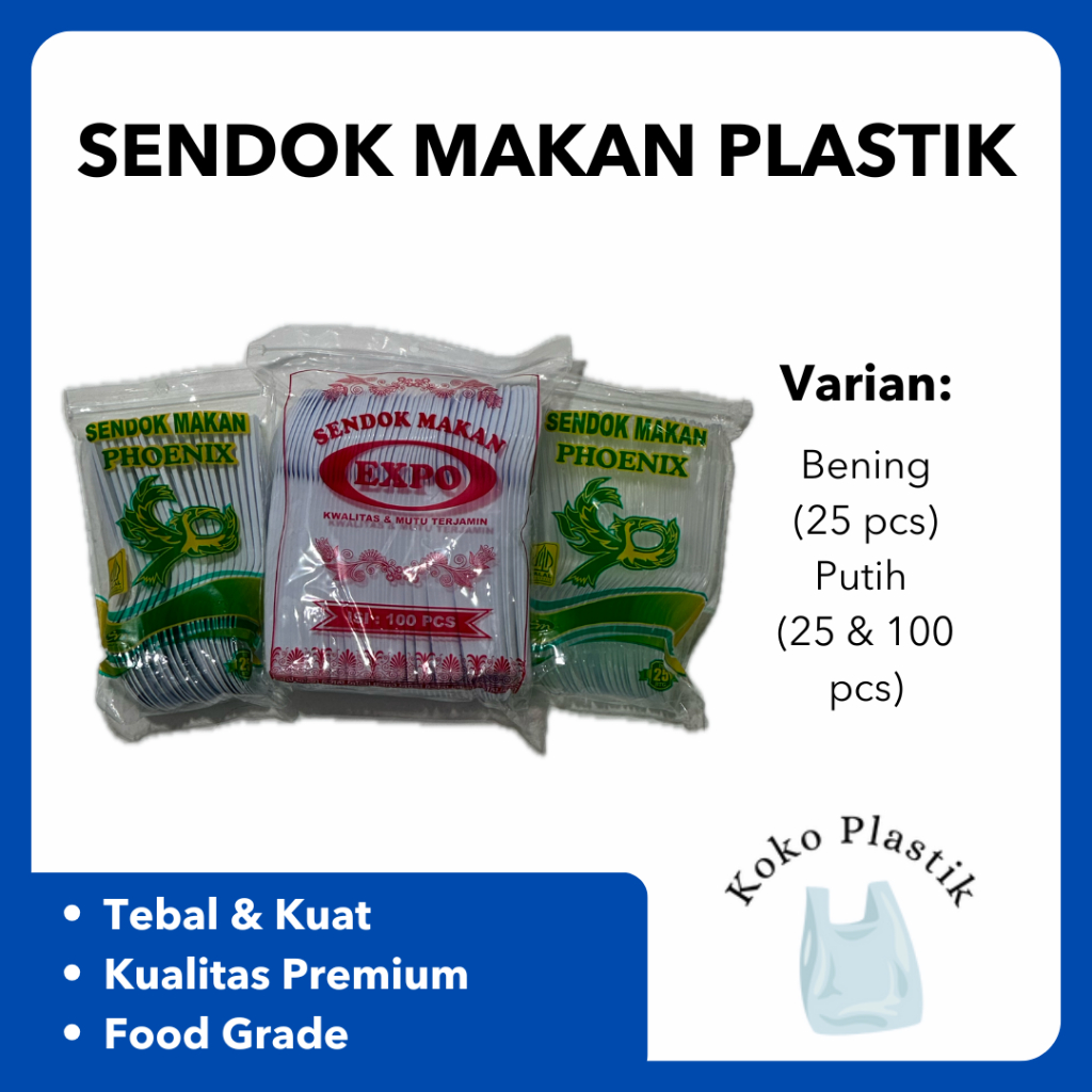 Sendok Makan Plastik | Sendok Makan Plastik Bening | Sendok Makan Plastik Putih