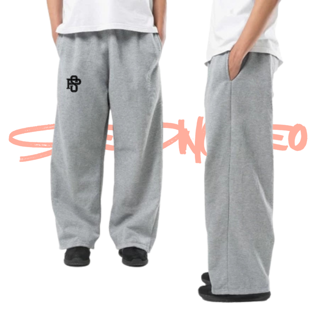 Speeding.ceo Celana Sweatpants Loose Baggy Pants Fleece Grey Misty Vast