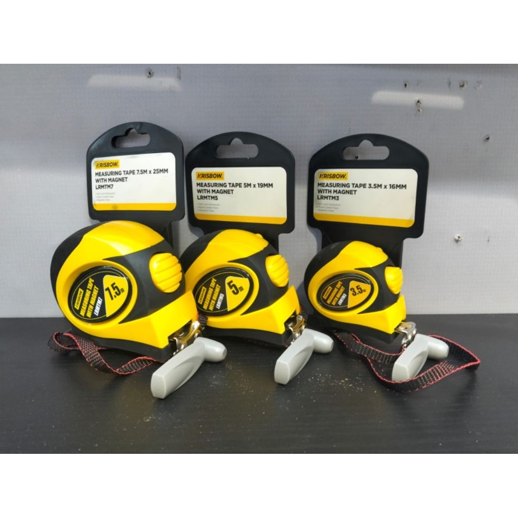 Krisbow Meteran Dengan Magnet 7,5 M/5M/3.5M MEASURING TAPE W/MAGNET LRMTM