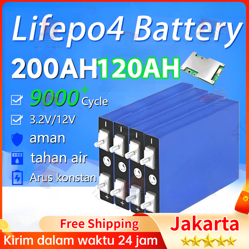 UPS BMS lifepo4 Baterai 12V 200AH /120AH BMS Baterai litium CALB Lifepo4 3.2v UPS GRADE A 200Ah, set