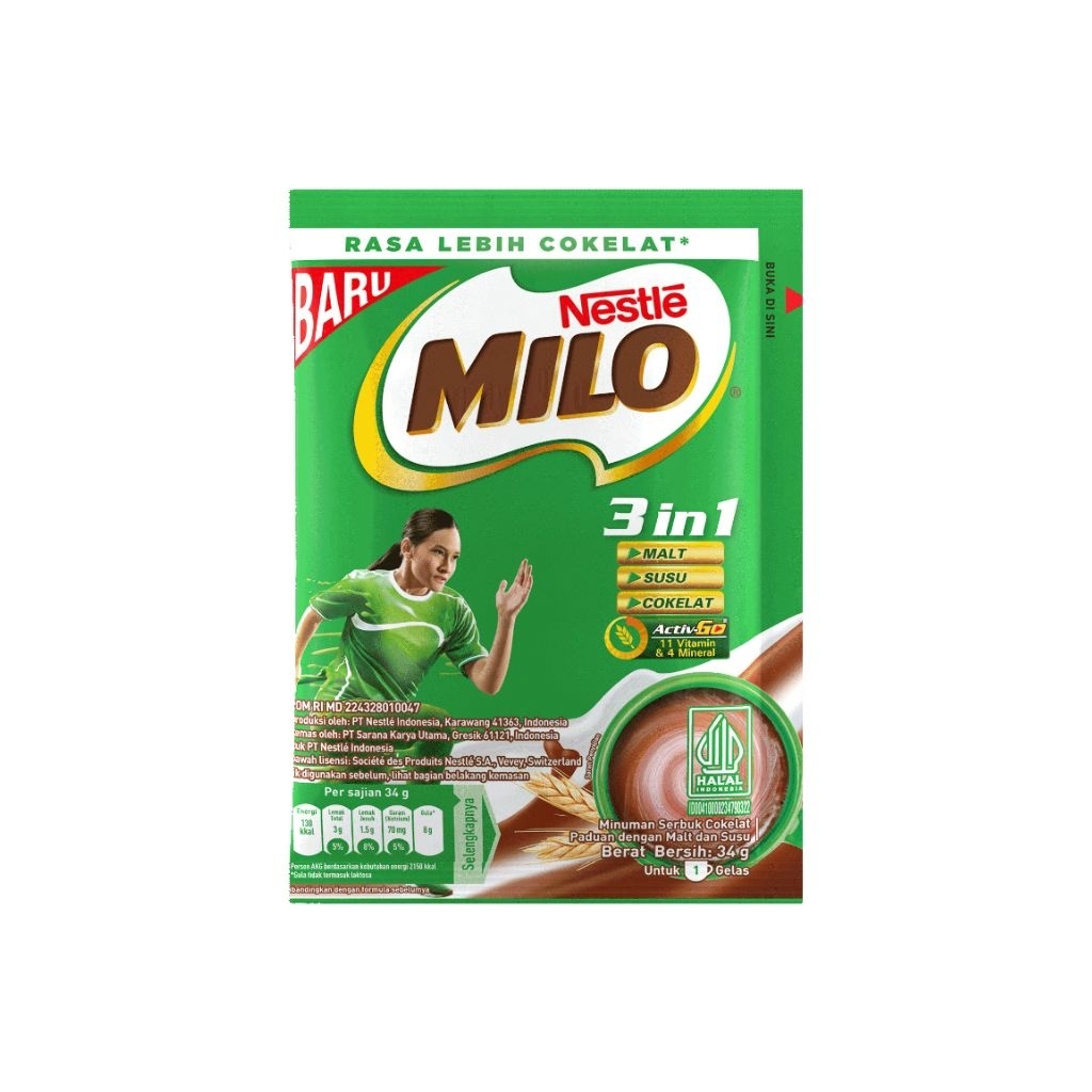 [NOOKO] MILO 3IN1 1 RENCENG (ISI 10)
