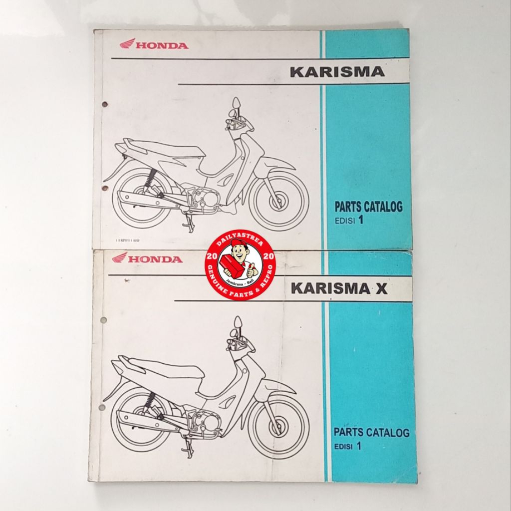BUKU PART CATALOG KATALOG HONDA KARISMA KHARISMA ORIGINAL ORI PT.ASTRA HONDA MOTOR