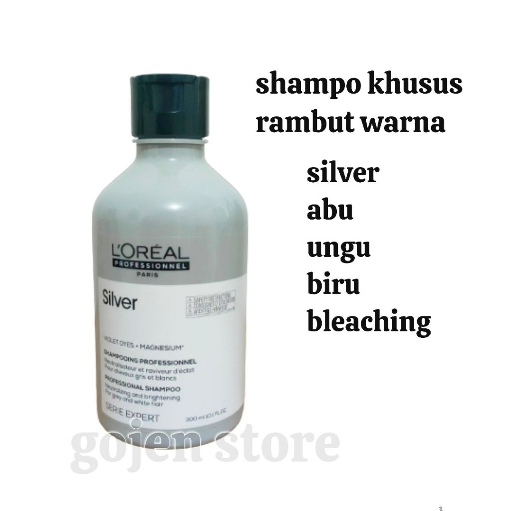 LOREAL shampoo SILVER MAGNESIUM L'OREAL serie expert 300ml ash shampo warna abu grey ungu 300 ml LOR