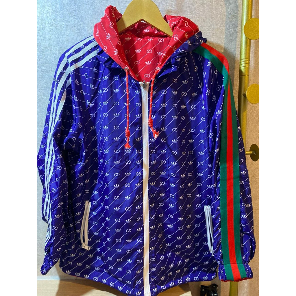 Jaket Olahraga Reversible Jacket Adidas Gucci Bagus Murah