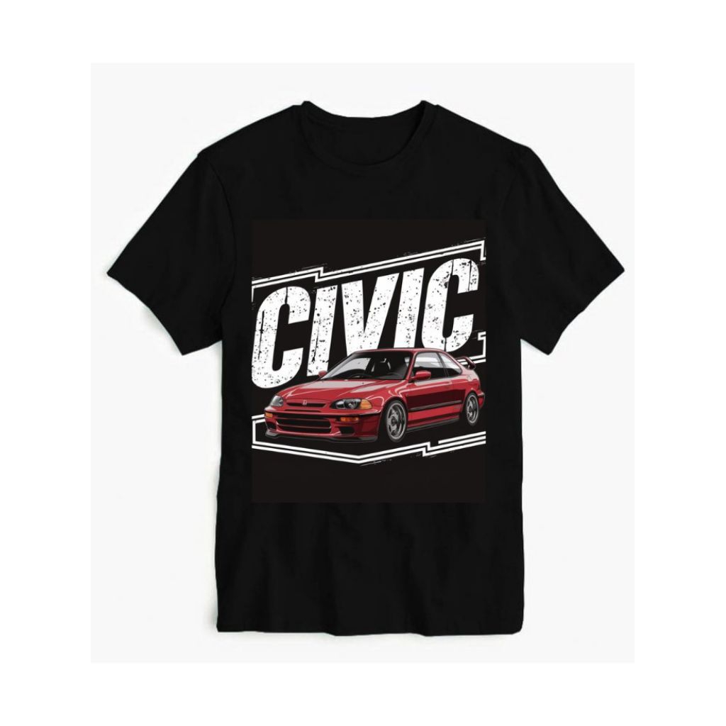 Kaos Honda Civic Ferio Merah Mewah T Shirt Stylish