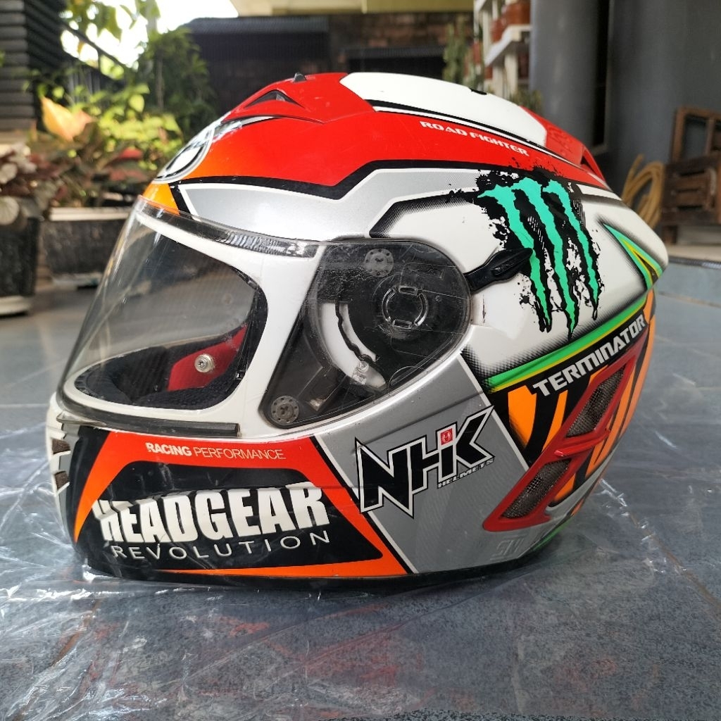 Helm NHK Terminator Double Visor Headgear Revolution Monster Energy Racing Performance Road Fighter 