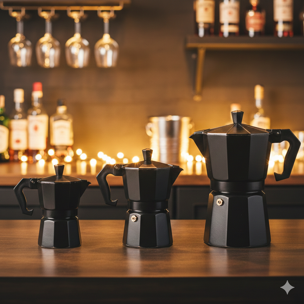 Moka Pot Tahan Karat Kapasitas Besar Bahan Tebal Kopi Espresso Stovetop Coffee Maker Manual Brew