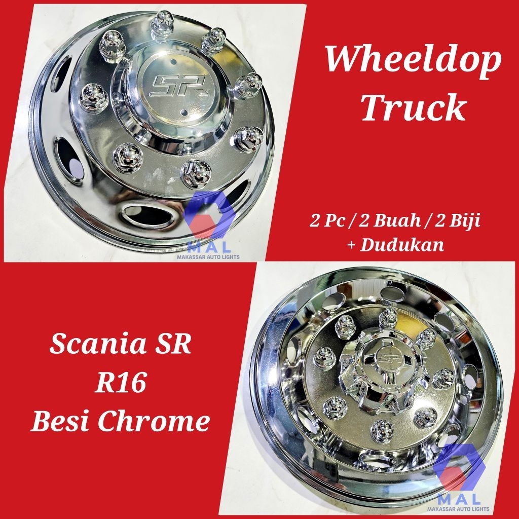 [2 Buah] Wheeldop Truck Scania SR R16 Dop Wildop Variasi Truk Baru