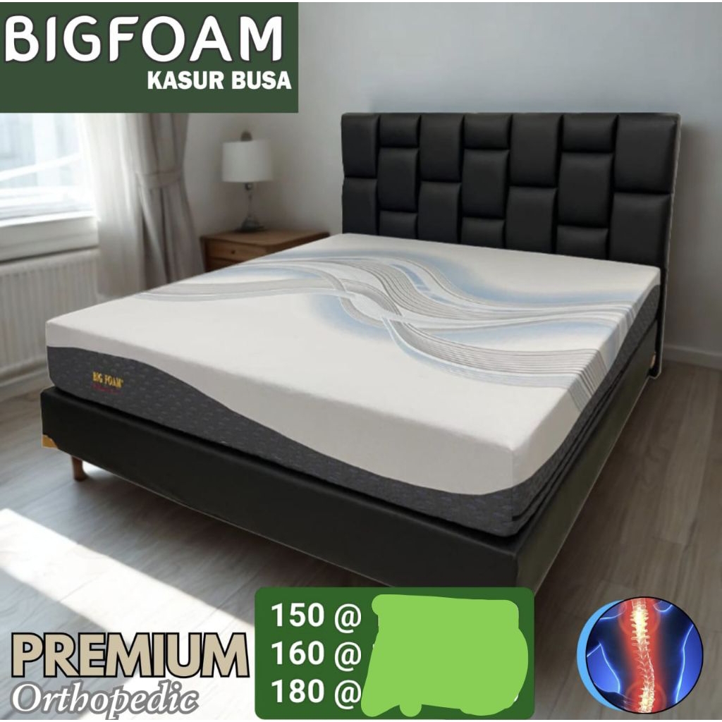 KASUR BUSA BIGFOAM PREMIUM ORTHOPEDIC UKURAN 150 160 180 TINGGI 25 CM