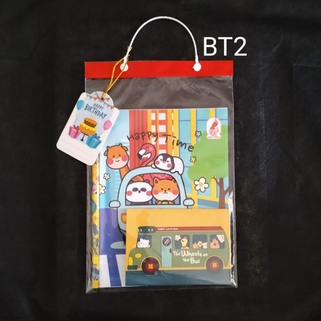 Paket buku tulis untuk souvenir hampers ulang tahun anak (BT2)