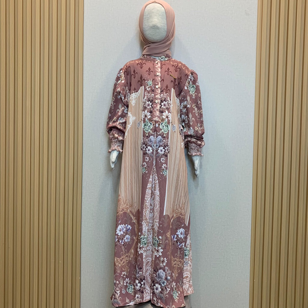 Flora Dress/ Gamis Anak Set Hijab
