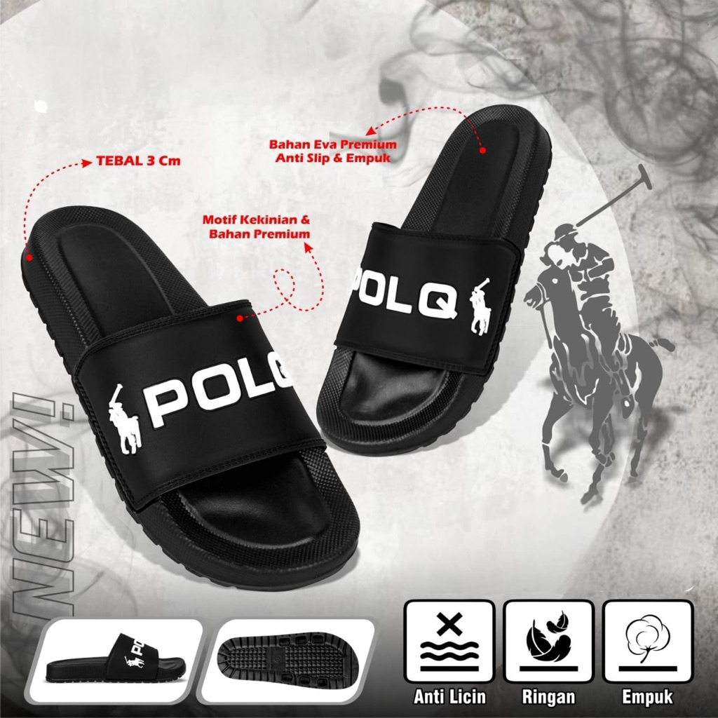 POLO sandal pria sandal selop cowo karet ringan 010L