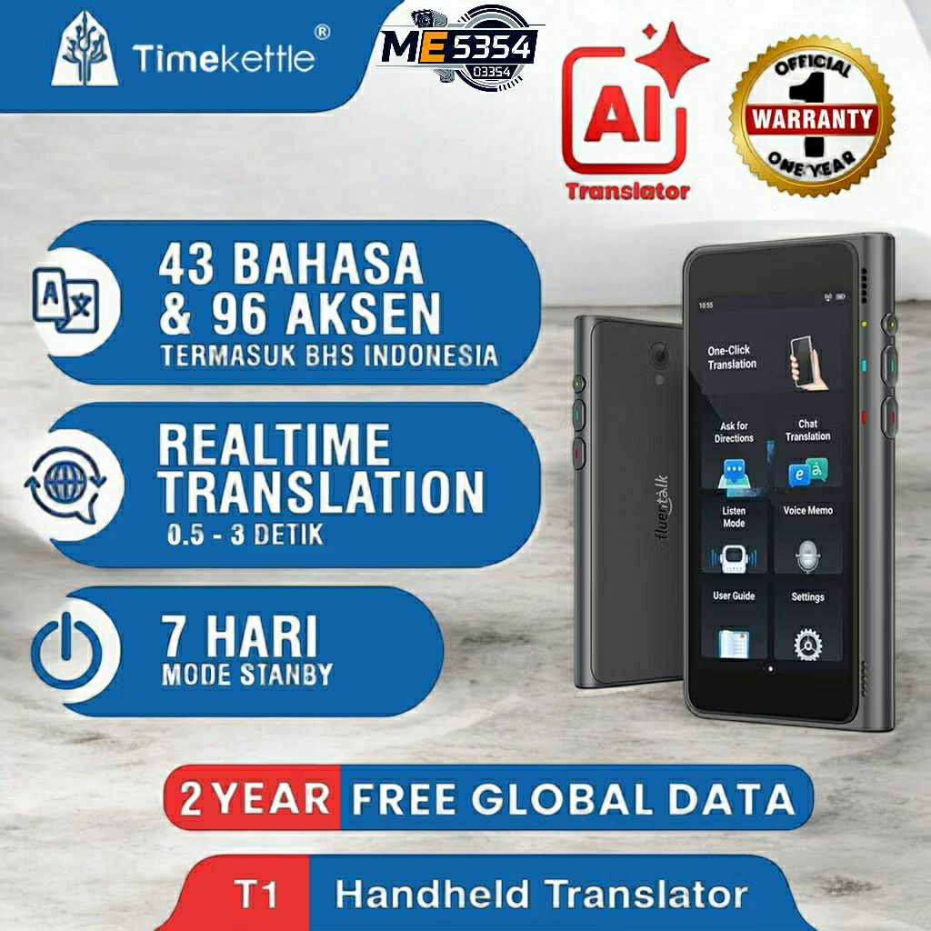 TimeKettle T1 Portable Translator | Alat Penerjemah Bahasa