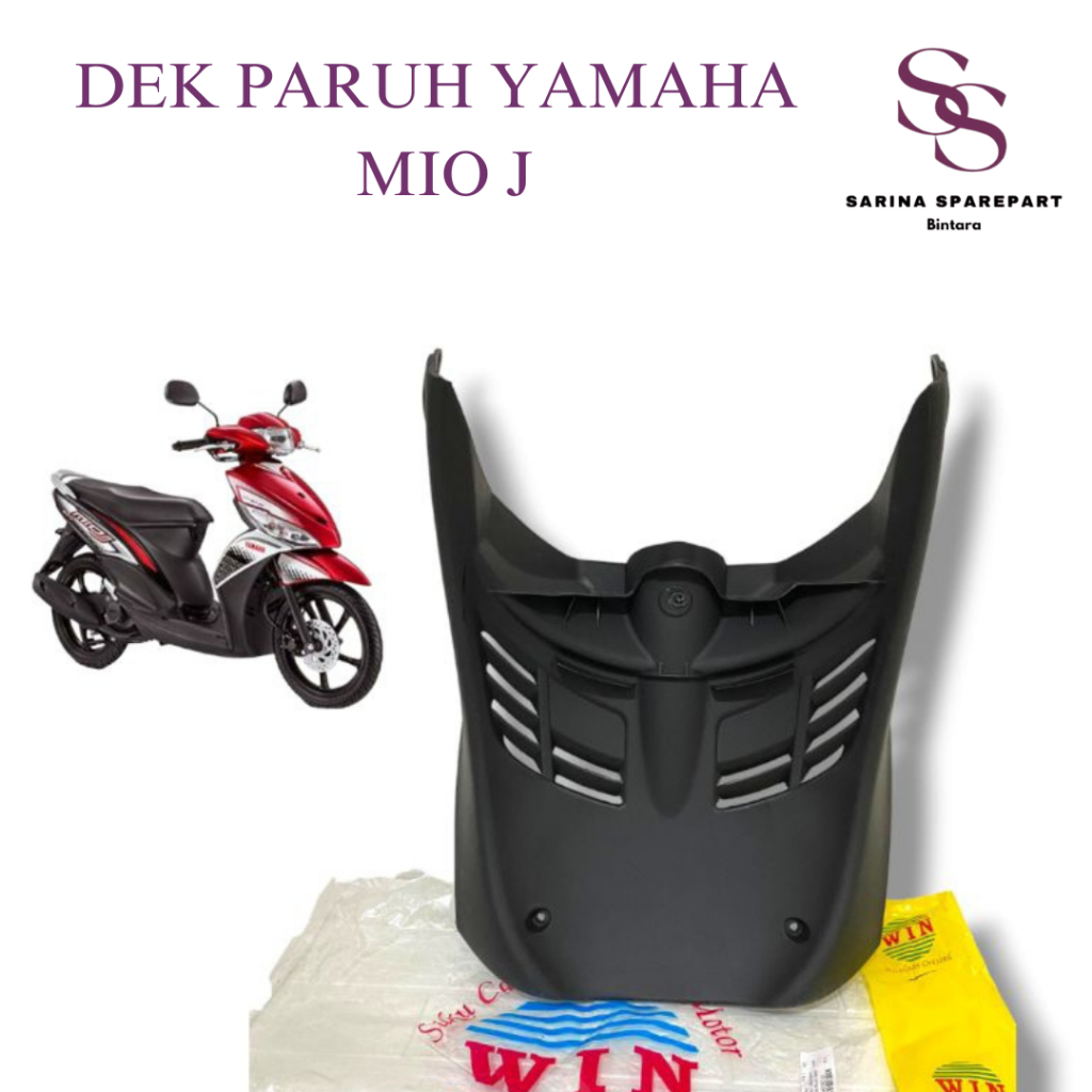 Dek paruh mio j dek paruh lumpur yamaha Mio j hitam cover dek paru mio j spoiler angin mio j hitam