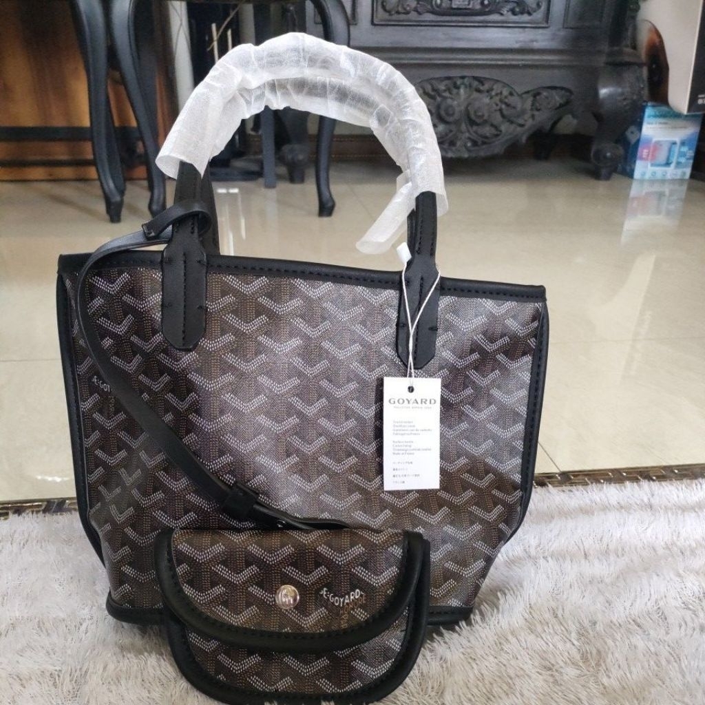 tas totebag wanita goyard anjou warna hitam