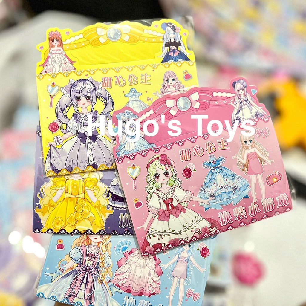 Stiker Bongkar Pasang Mainan Anak Perempuan | Stiker Princess Baju