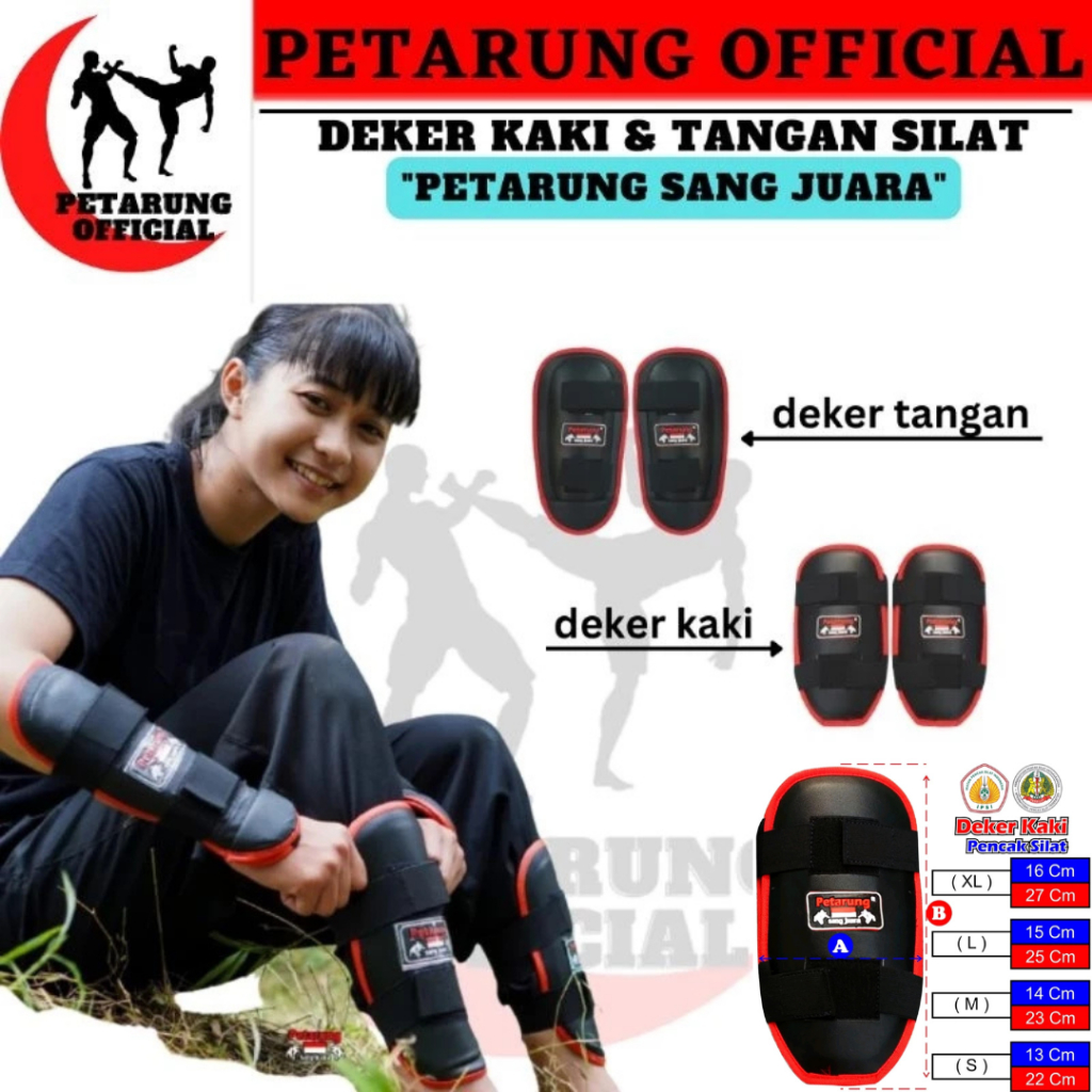 deker tangan silat/deker kaki silat/pelindung silat/petarung sang juara